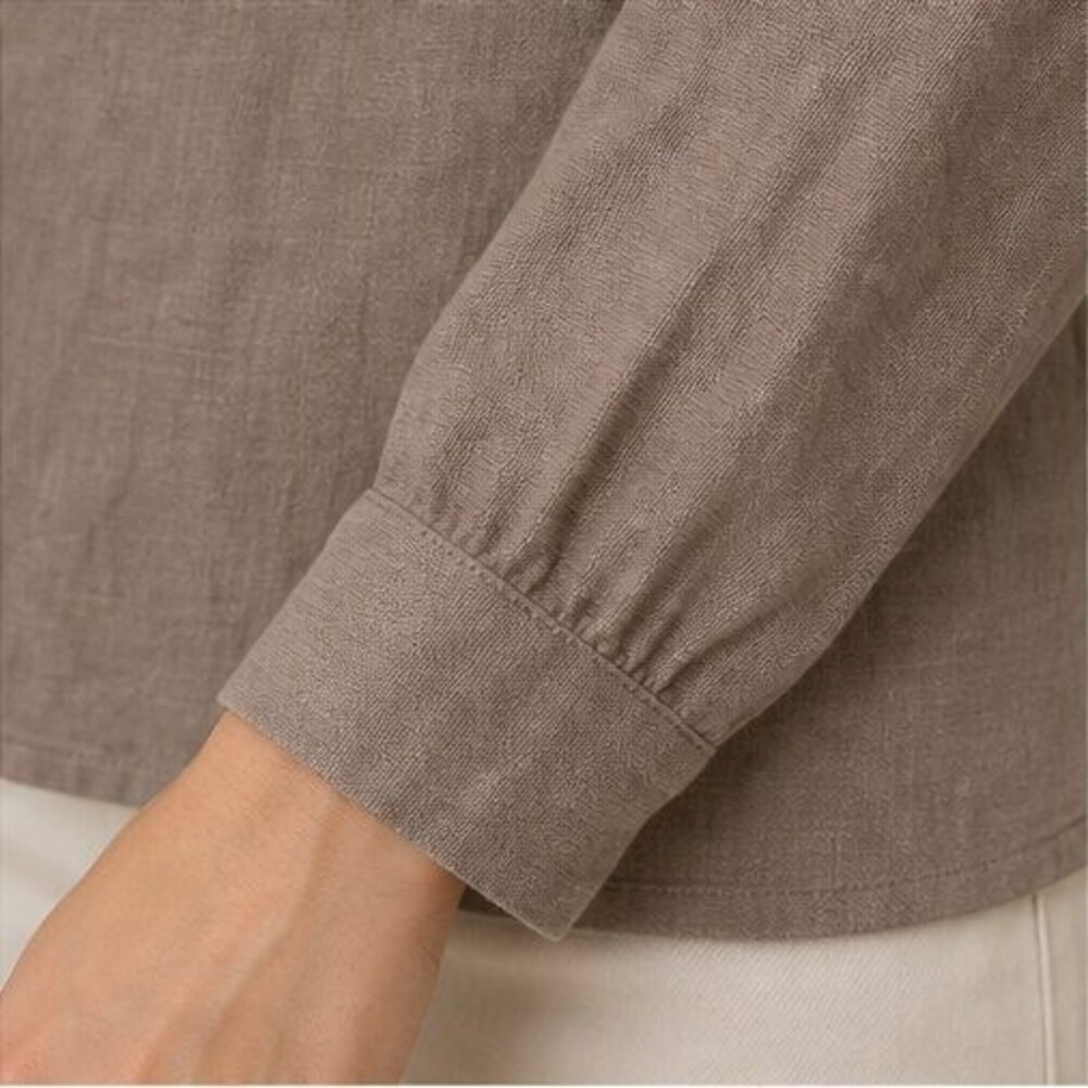 Taupe Ruffle Blouse - Picture 5 of 6
